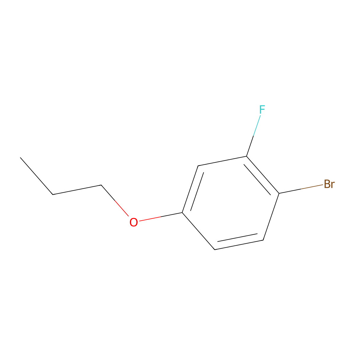 1-Bromo-2-fluoro-4-propoxybenzene molecular structure, CAS 1242070-96-7