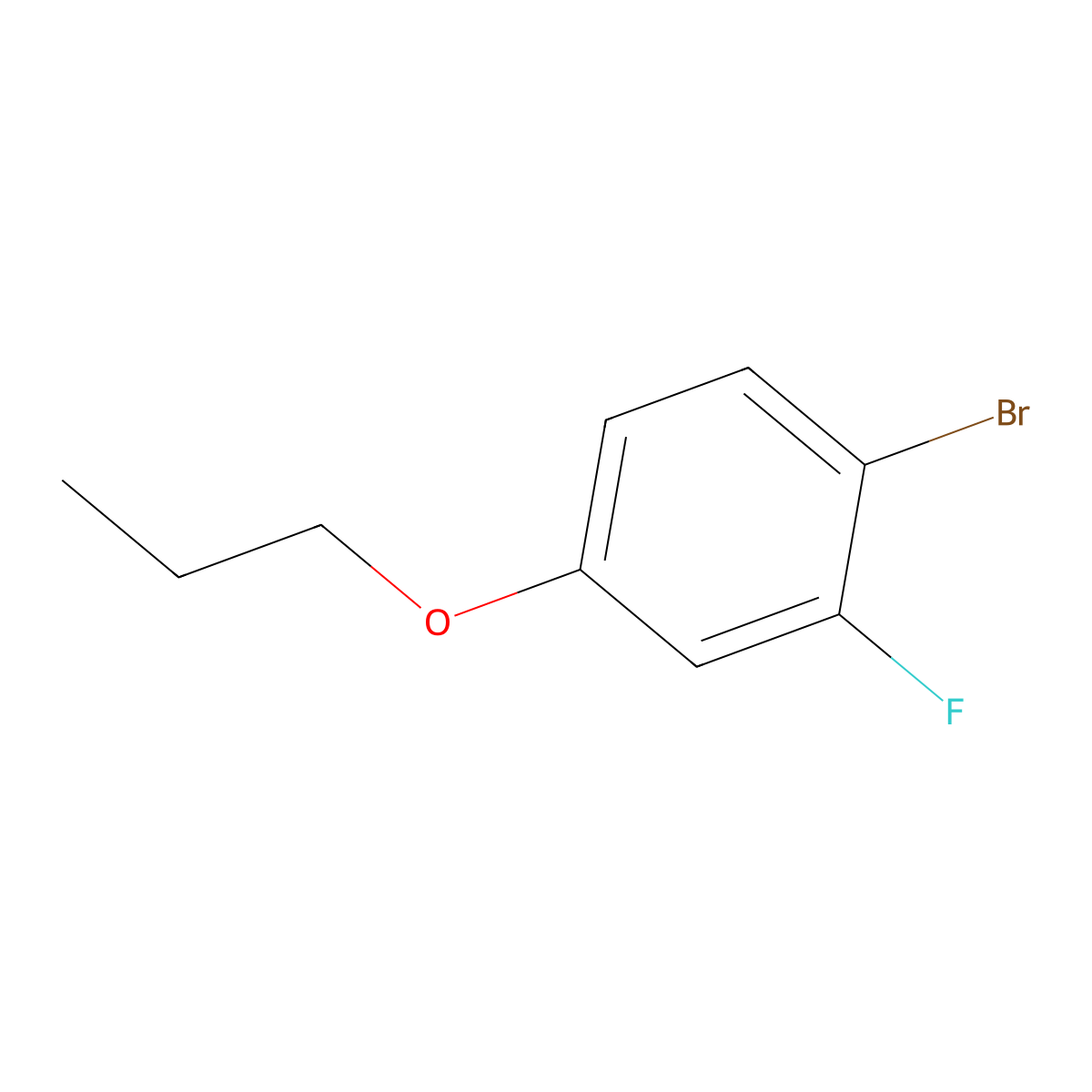 1-Bromo-2-fluoro-4-propoxybenzene molecular structure, CAS 1242070-96-7