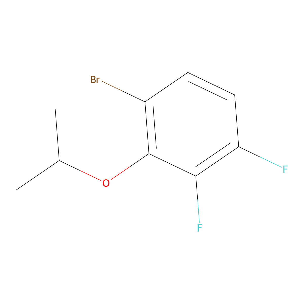 1-Bromo-3,4-difluoro-2-isopropoxybenzene molecular structure, CAS 1242070-97-8