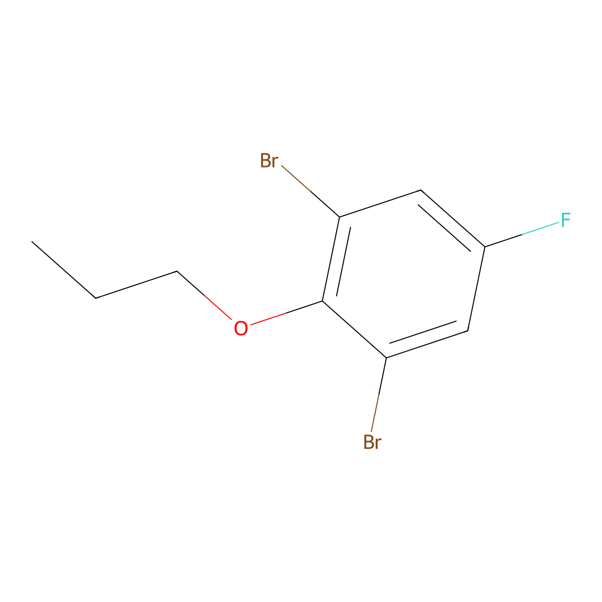 1,3-Dibromo-5-fluoro-2-propoxybenzene molecular structure, CAS 1242070-99-0