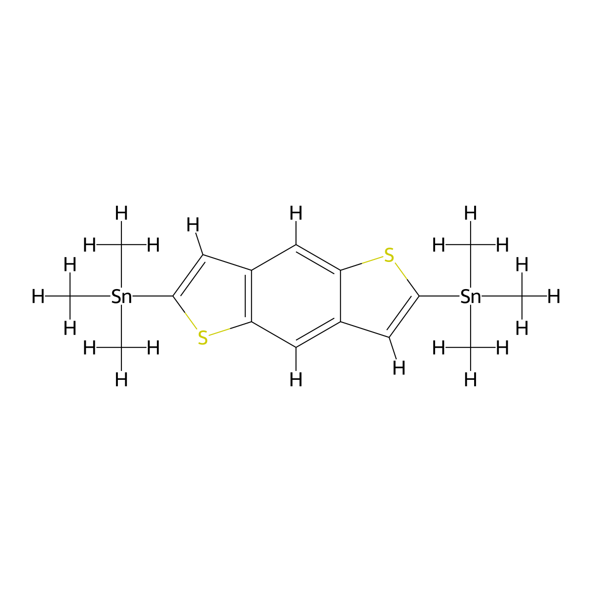 2,6-Bis(trimethylstannyl)benzo[1,2-b:4,5-b']dithiophene molecular structure, CAS 1242077-07-1