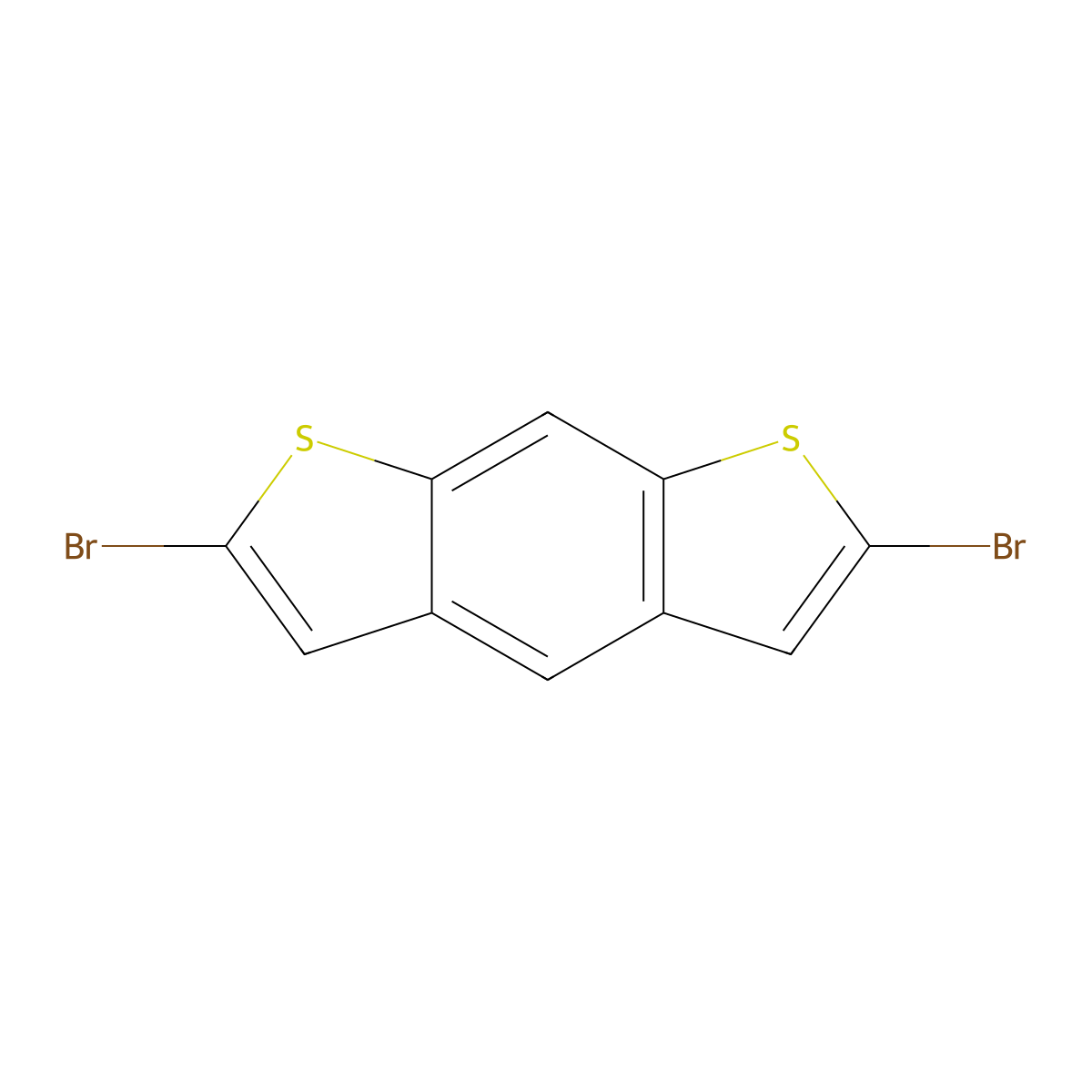 2,6-Dibromobenzo[1,2-b:5,4-b']dithiophene molecular structure, CAS 1242077-24-2