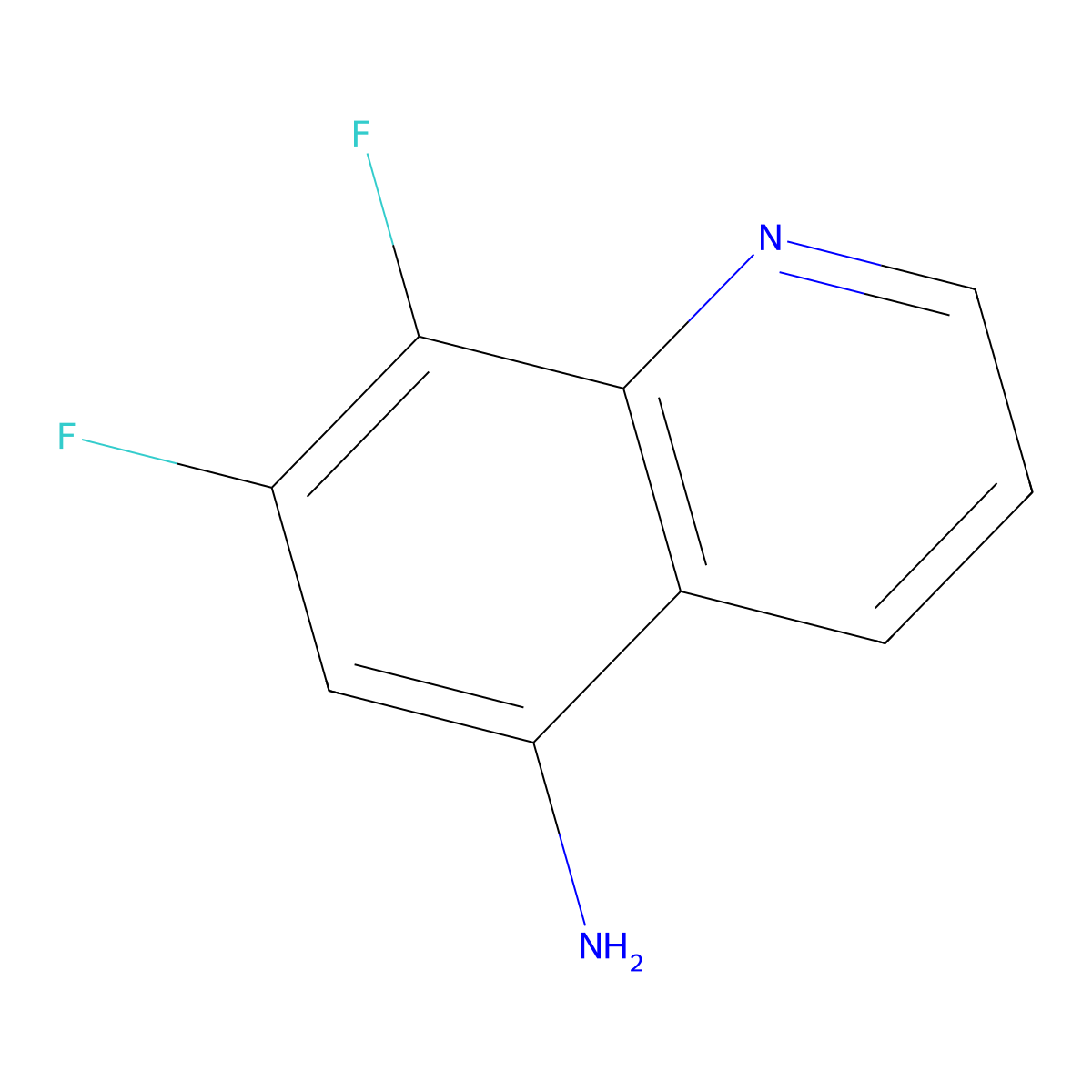 7,8-Difluoroquinolin-5-amine molecular structure, CAS 1242094-74-1