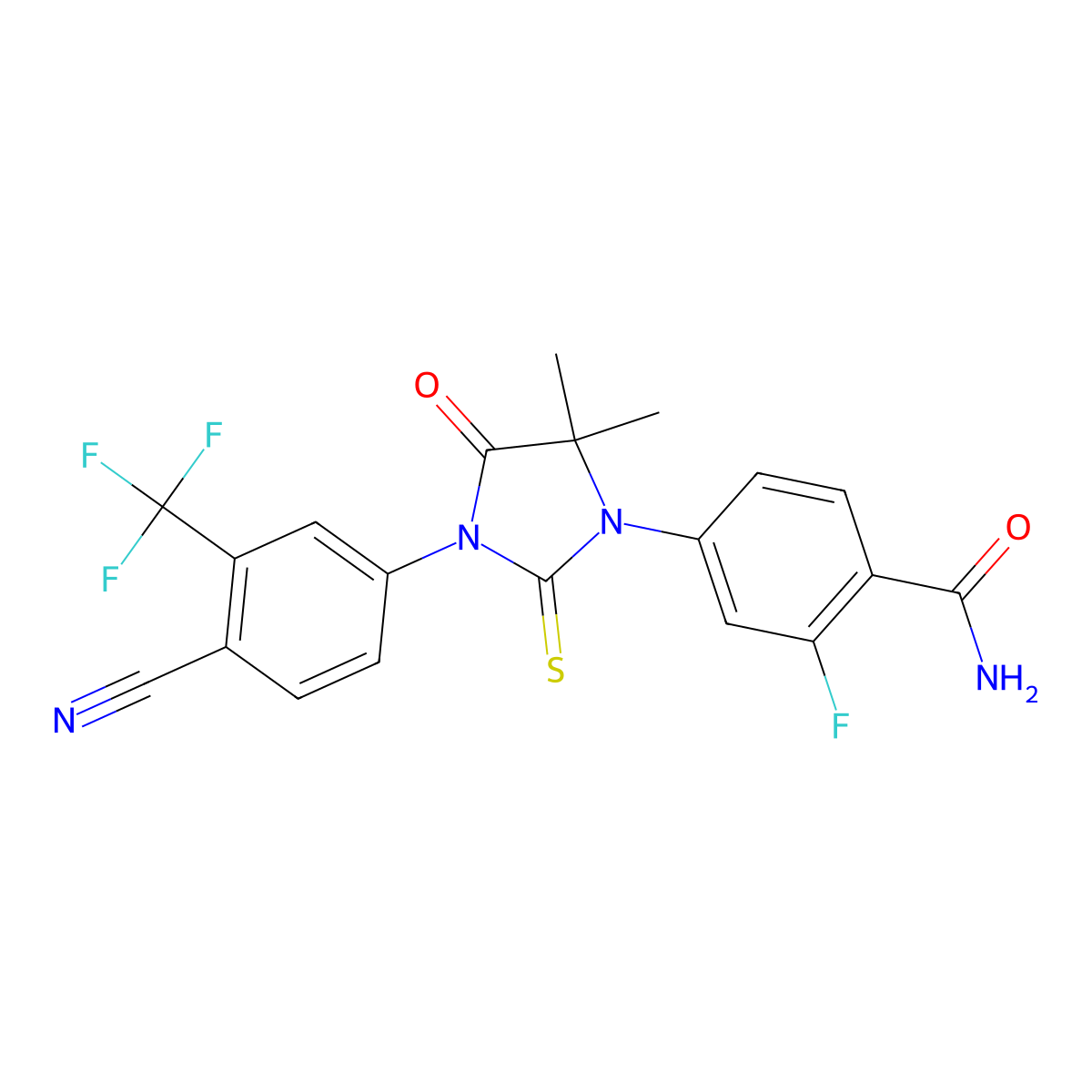 N-Desmethylenzalutamide molecular structure, CAS 1242137-16-1