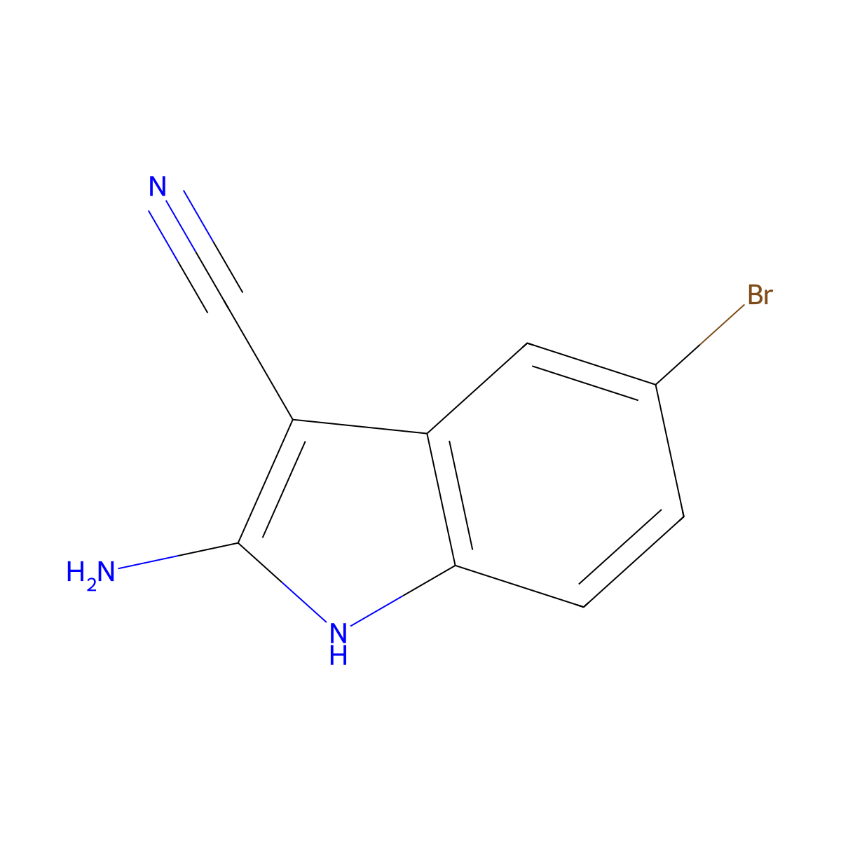 2-Amino-5-bromo-1h-indole-3-carbonitrile molecular structure, CAS 1242140-64-2