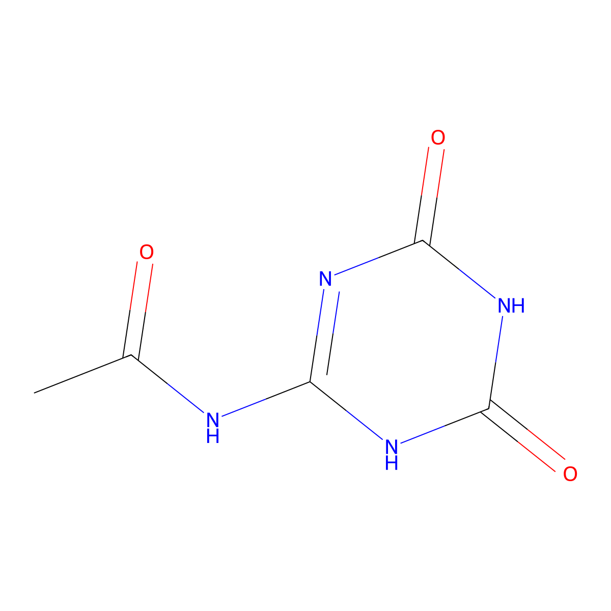 2-Acetamido-4,6-dihydroxy-1,3,5-triazine molecular structure, CAS 1242141-68-9