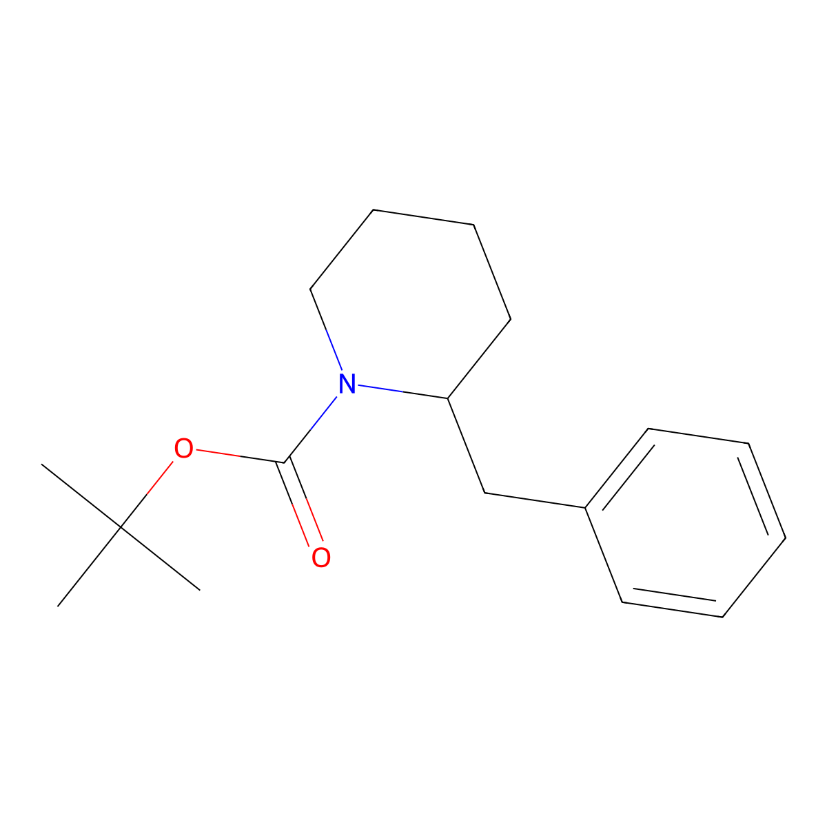 tert-Butyl (2R)-2-benzylpiperidine-1-carboxylate molecular structure, CAS 1242146-46-8
