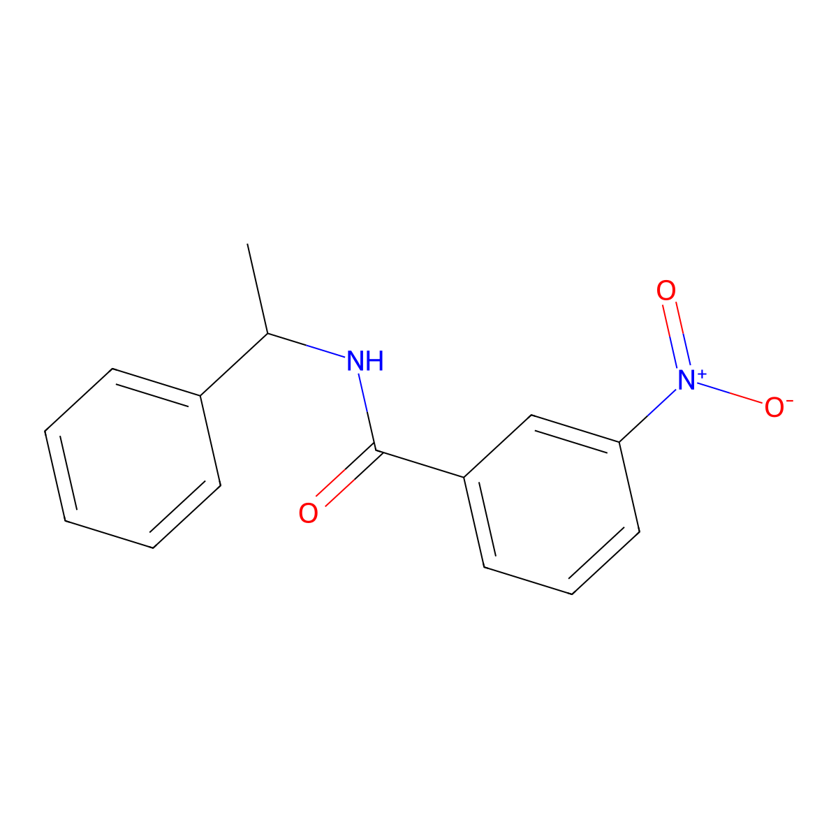 Benzamide, 3-nitro-N-(1-phenylethyl)- molecular structure, CAS 124215-34-5