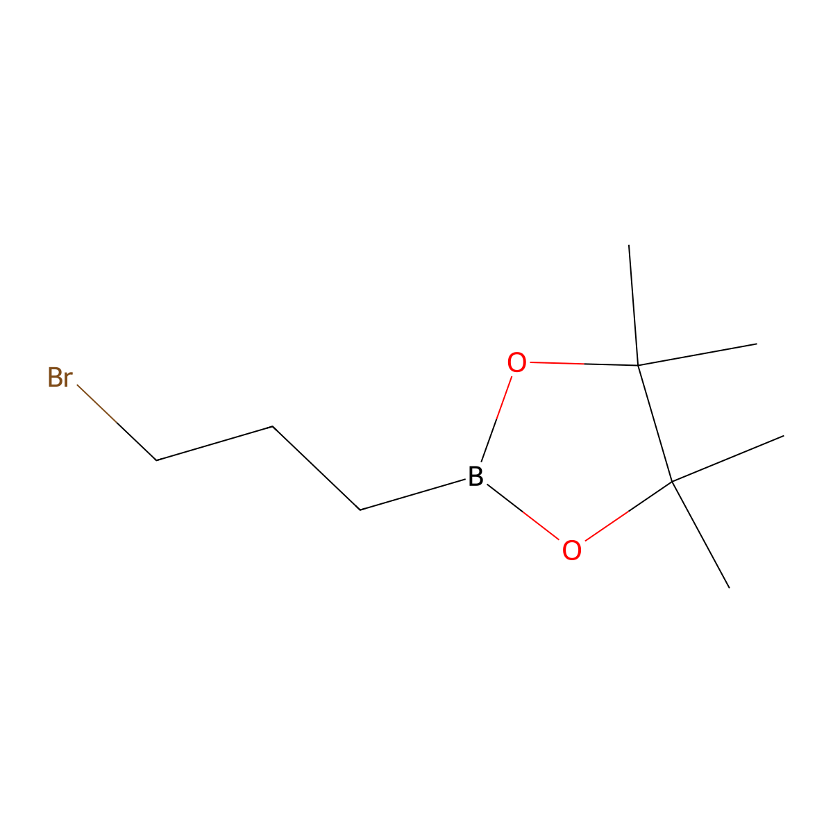 2-(3-Bromopropyl)-4,4,5,5-tetramethyl-1,3,2-dioxaborolane molecular structure, CAS 124215-44-7