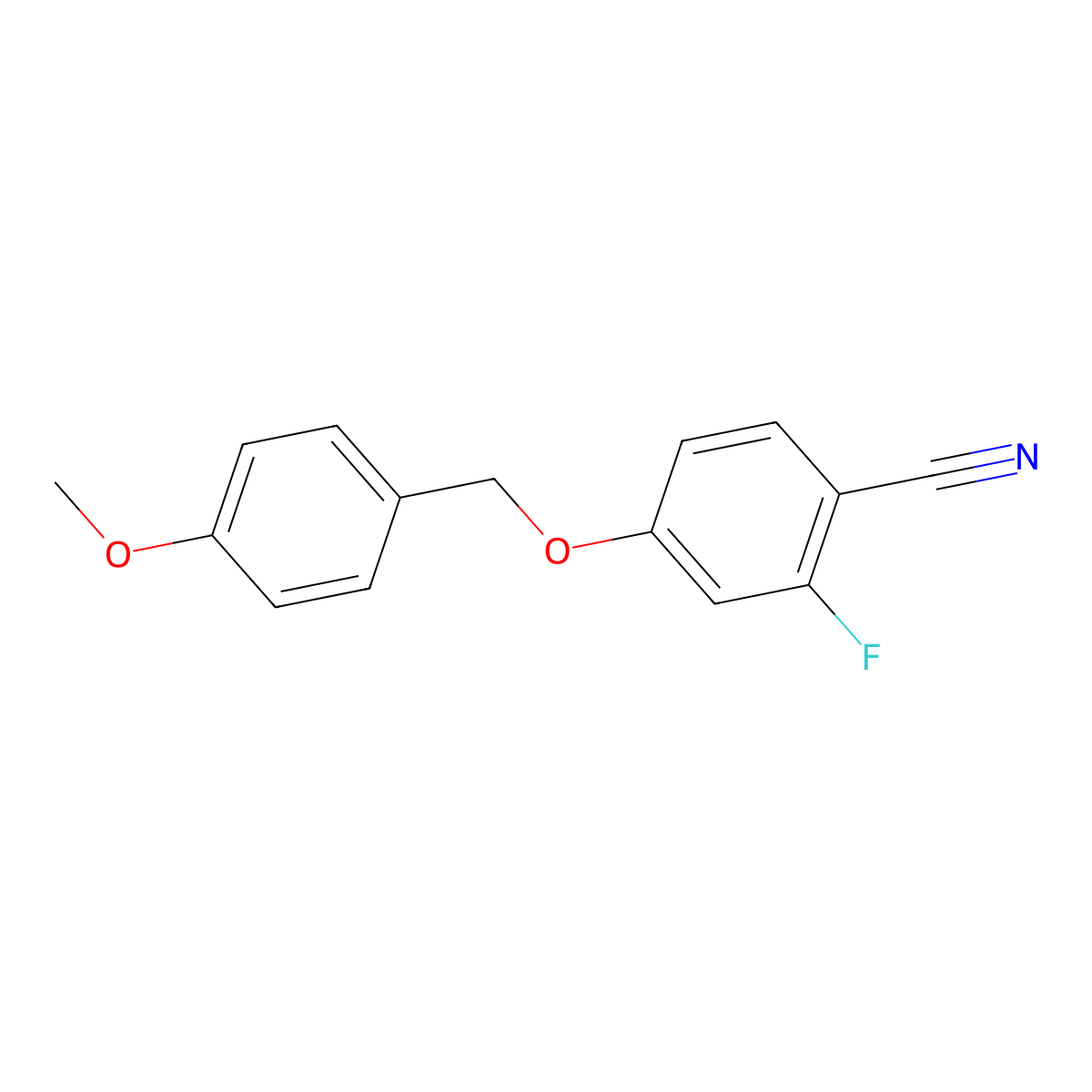 4-(4-Methoxybenzyloxy)-2-fluorobenzonitrile molecular structure, CAS 1242152-56-2