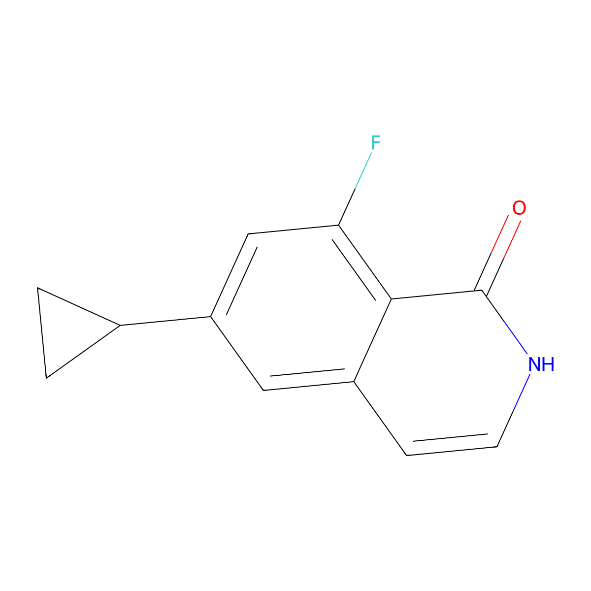 6-cyclopropyl-8-fluoroisoquinolin-1(2H)-one molecular structure, CAS 1242156-53-1