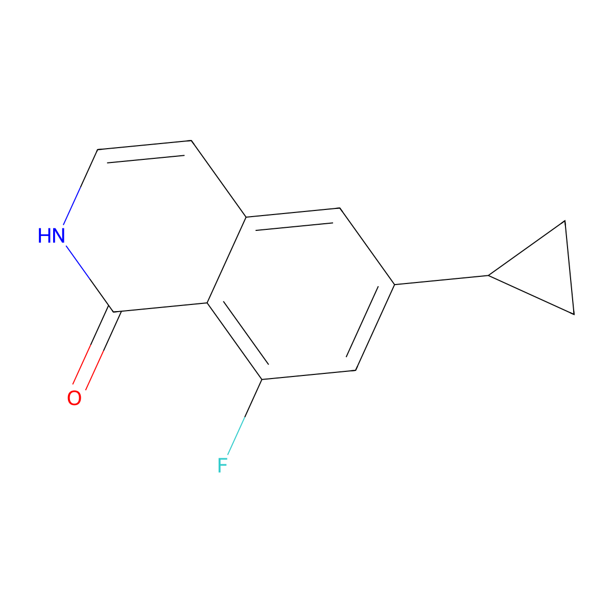 6-cyclopropyl-8-fluoroisoquinolin-1(2H)-one molecular structure, CAS 1242156-53-1