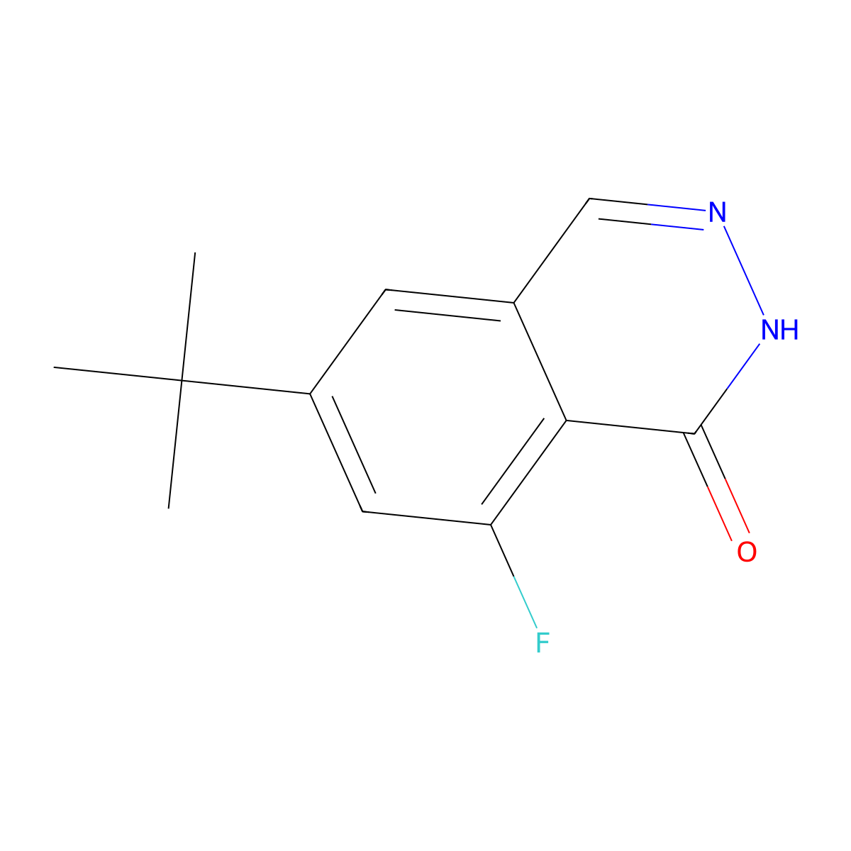 6-(tert-Butyl)-8-fluorophthalazin-1(2H)-one molecular structure, CAS 1242156-59-7