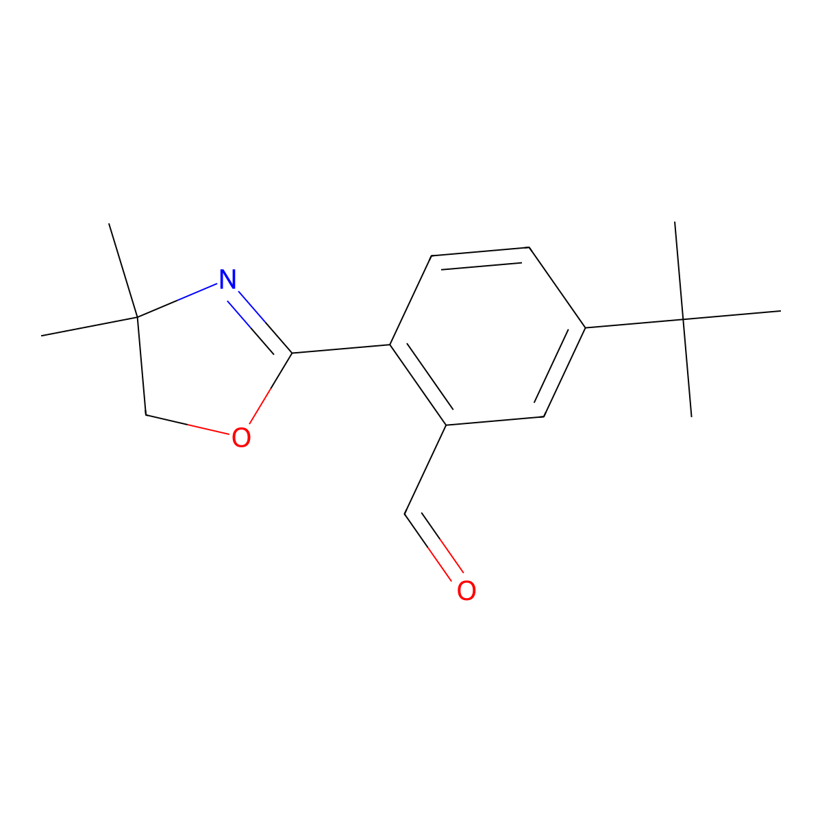 5-(tert-Butyl)-2-(4,4-dimethyl-4,5-dihydrooxazol-2-yl)benzaldehyde molecular structure, CAS 1242157-07-8