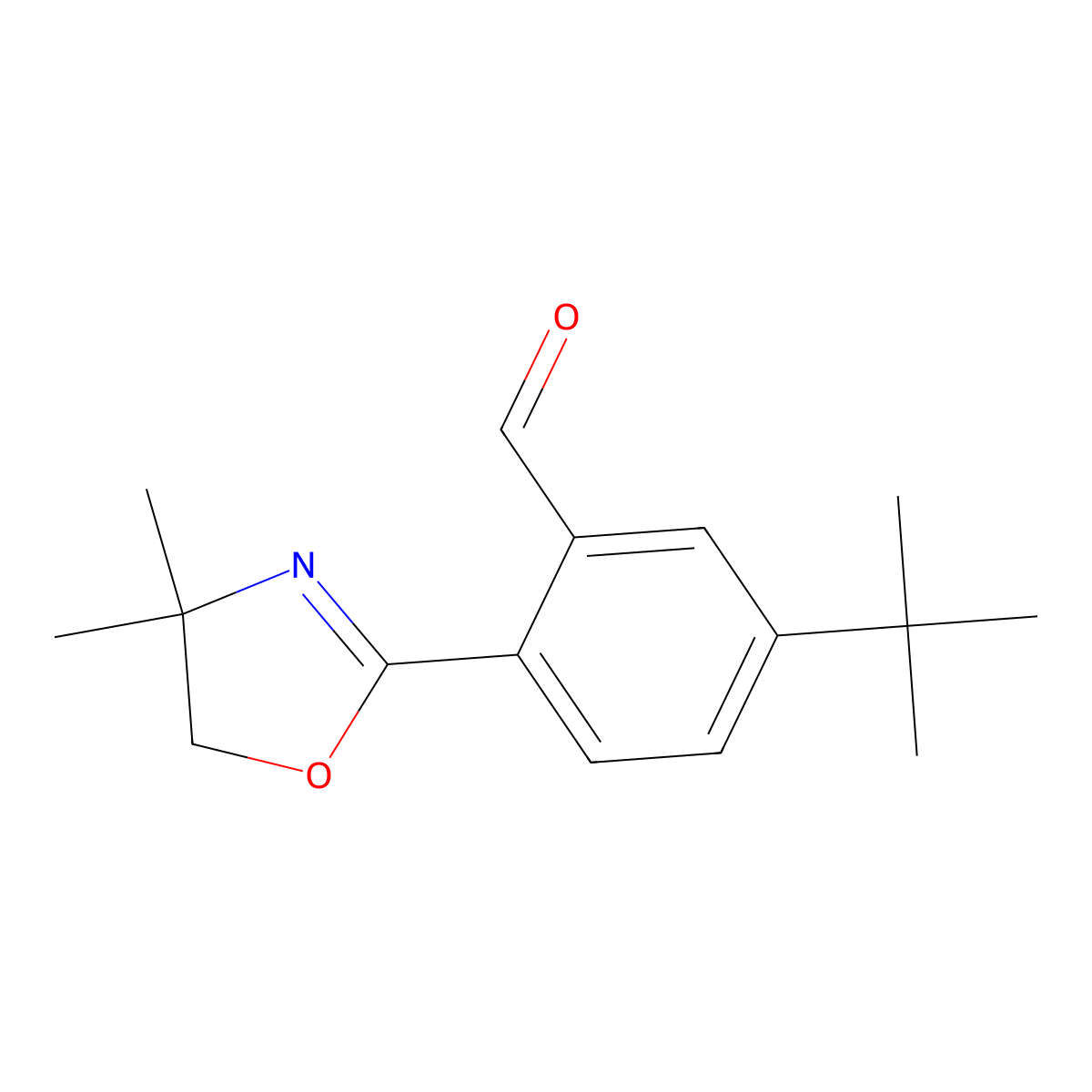 5-(tert-Butyl)-2-(4,4-dimethyl-4,5-dihydrooxazol-2-yl)benzaldehyde molecular structure, CAS 1242157-07-8