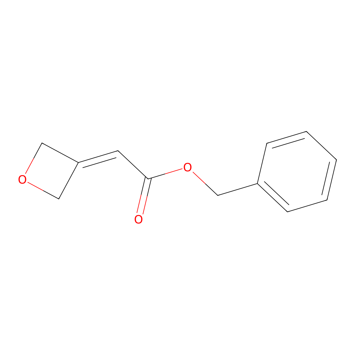 Benzyl (oxetan-3-ylidene)acetate molecular structure, CAS 1242160-03-7