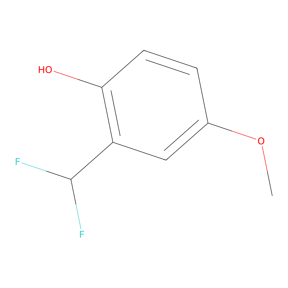 2-(Difluoromethyl)-4-methoxyphenol molecular structure, CAS 1242172-87-7