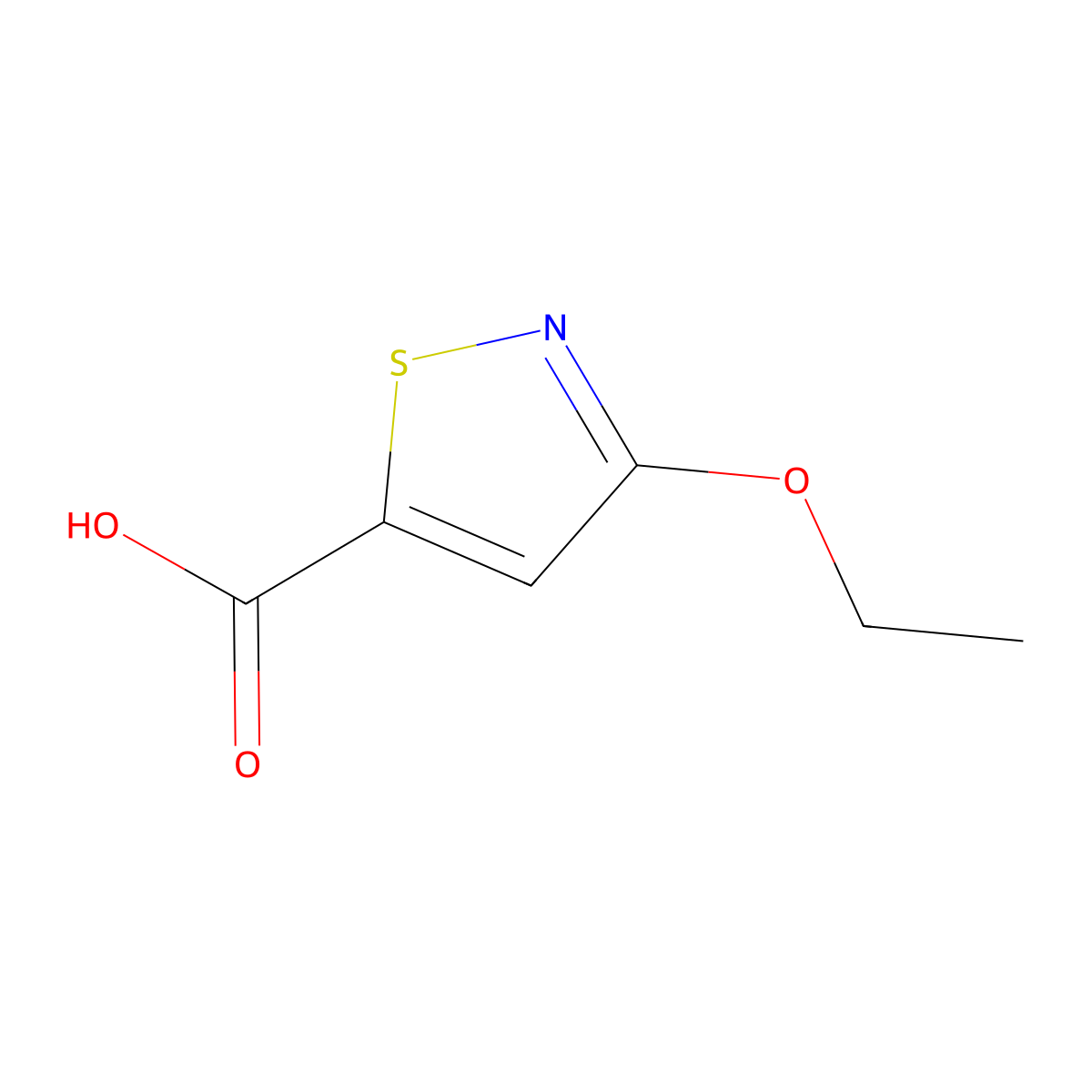 3-Ethoxy-1,2-thiazole-5-carboxylic acid molecular structure, CAS 1242172-88-8
