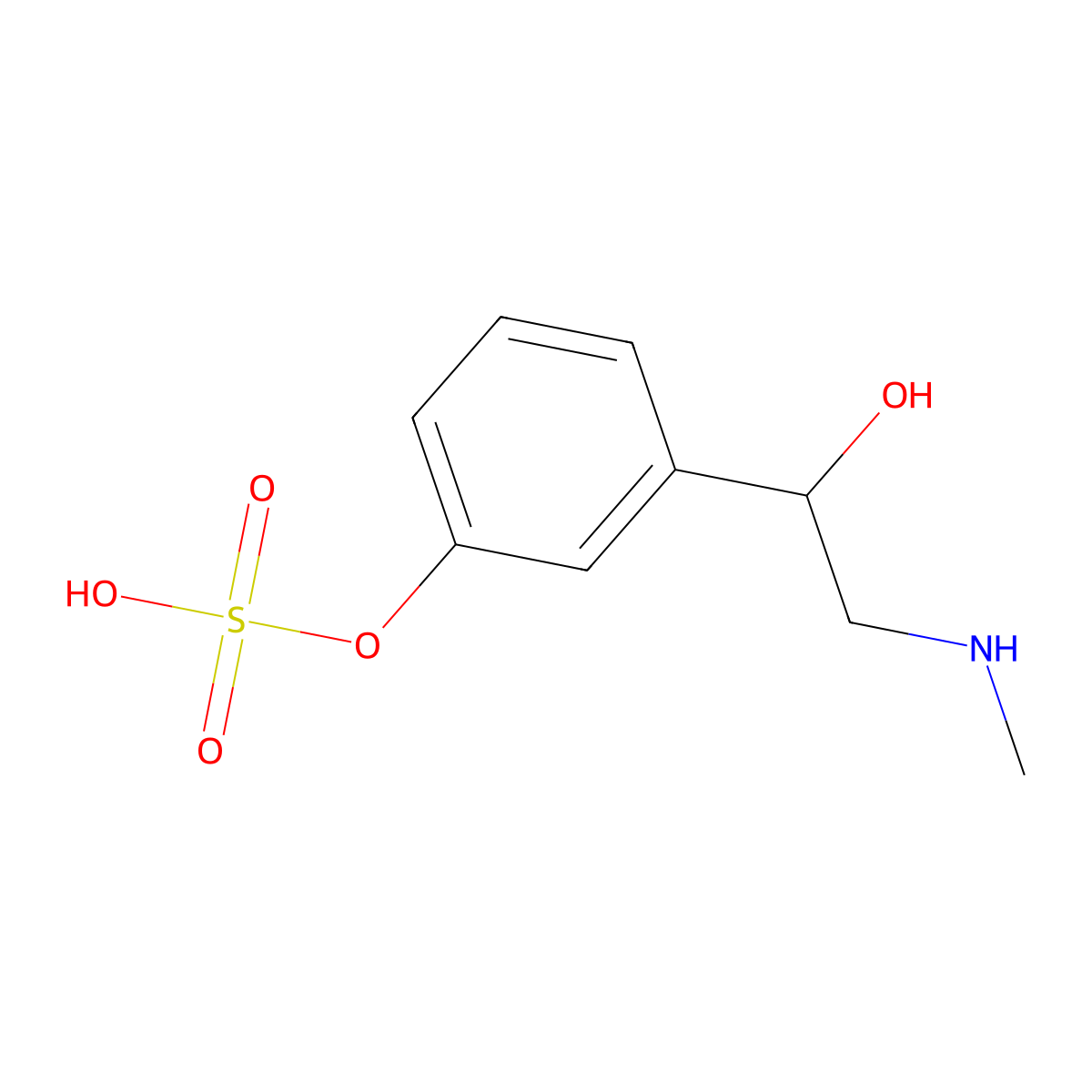 Phenylephrine-3-O-sulfate molecular structure, CAS 1242184-39-9