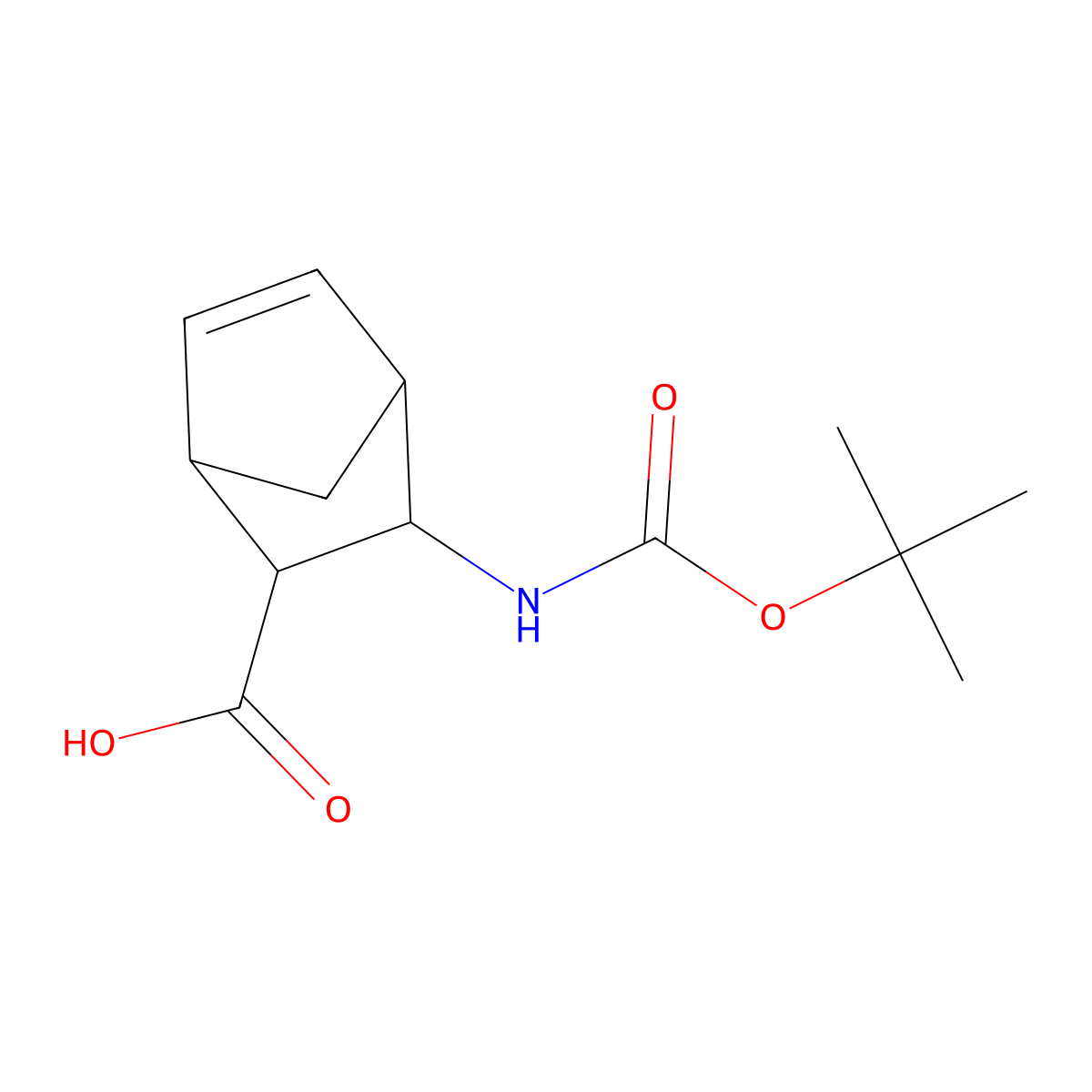 (1R,2S,3R,4S)-3-(tert-Butoxycarbonylamino)bicyclo[2.2.1]hept-5-ene-2-carboxylic acid molecular structure, CAS 1242184-48-0