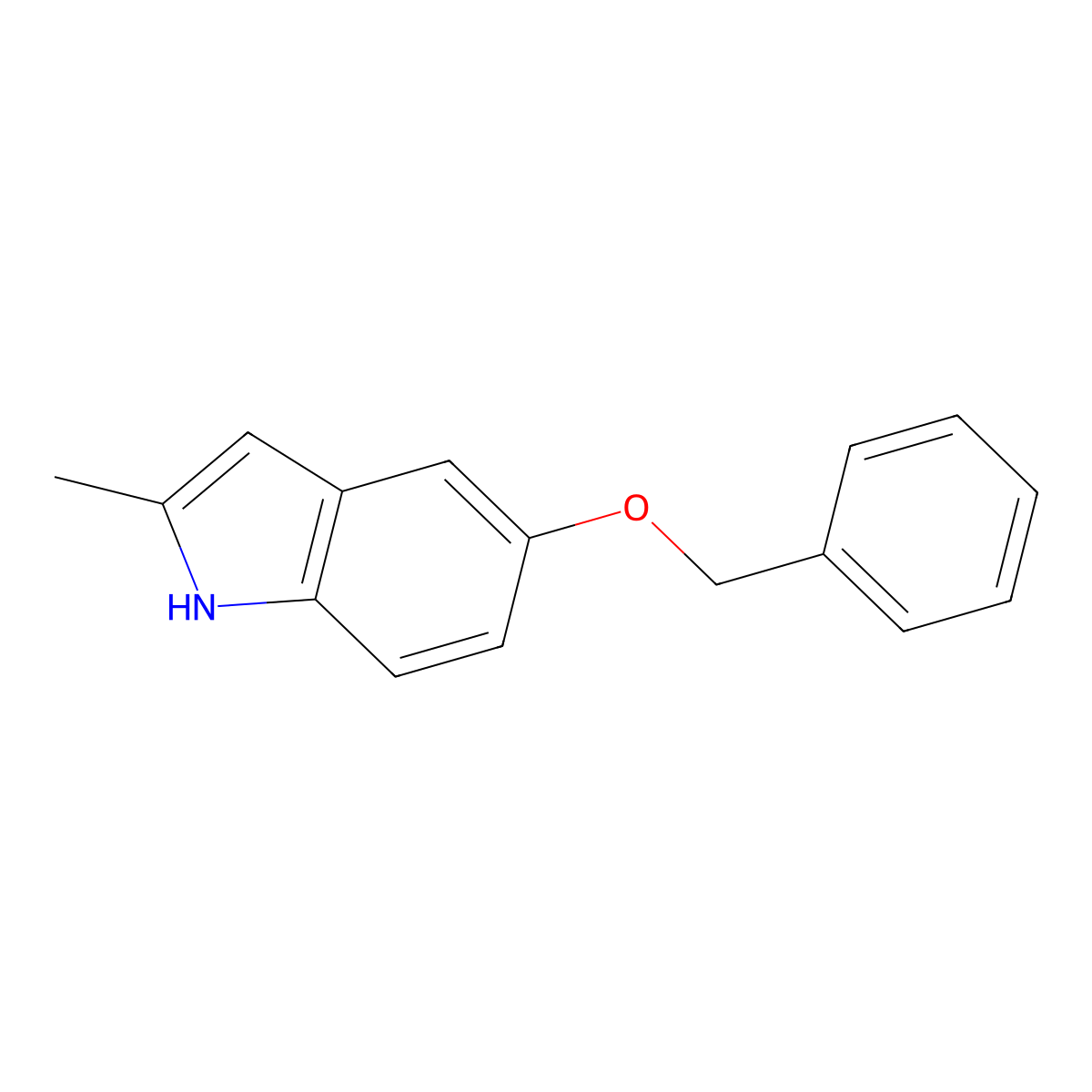 5-(benzyloxy)-2-methyl-1H-indole molecular structure, CAS 124224-50-6