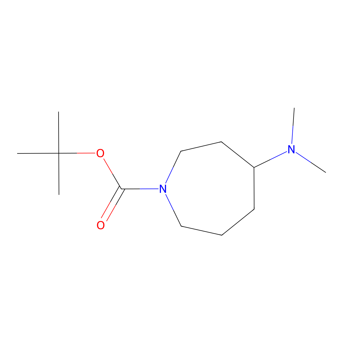Tert-butyl 4-(dimethylamino)azepane-1-carboxylate molecular structure, CAS 1242240-27-2