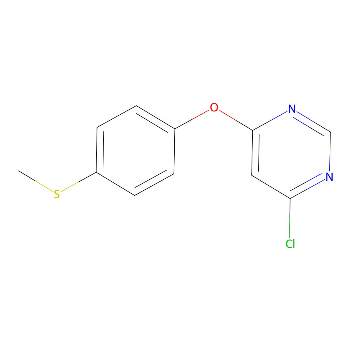 4-(4-(Methylthio)phenoxy)-6-chloropyrimidine molecular structure, CAS 1242240-89-6