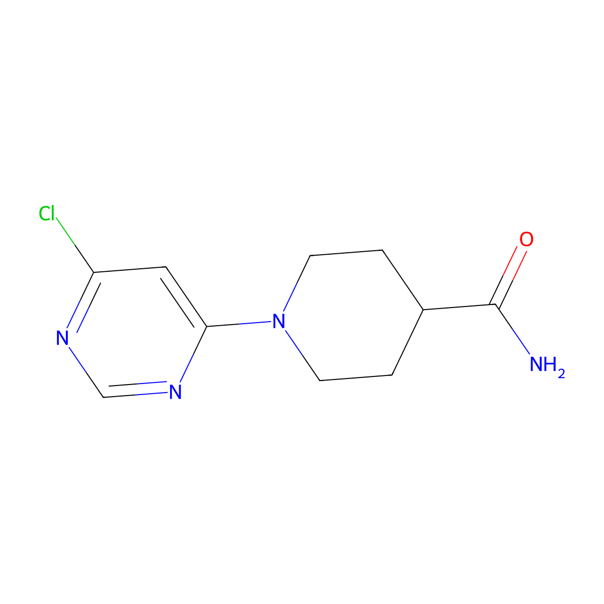 1-(6-Chloropyrimidin-4-yl)piperidine-4-carboxamide molecular structure, CAS 1242240-92-1
