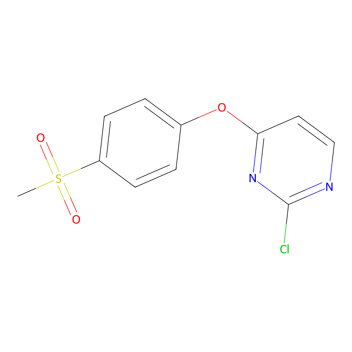 4-(4-(Methylsulfonyl)phenoxy)-2-chloropyrimidine molecular structure, CAS 1242240-94-3