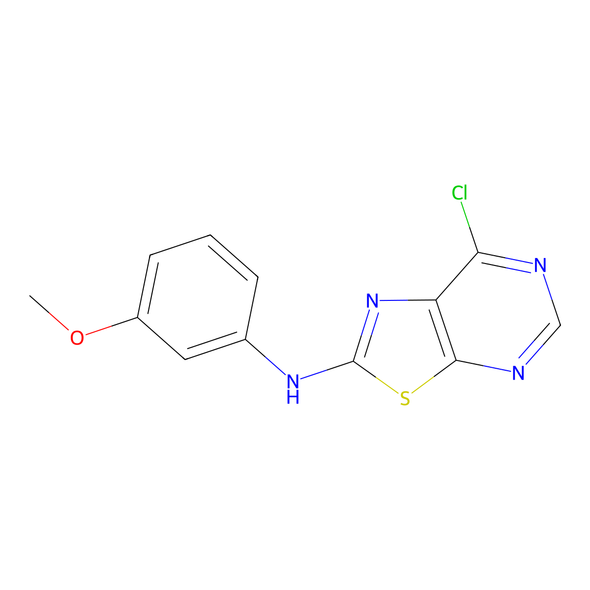 7-chloro-N-(3-methoxyphenyl)thiazolo[5,4-d]pyrimidin-2-amine molecular structure, CAS 1242240-97-6