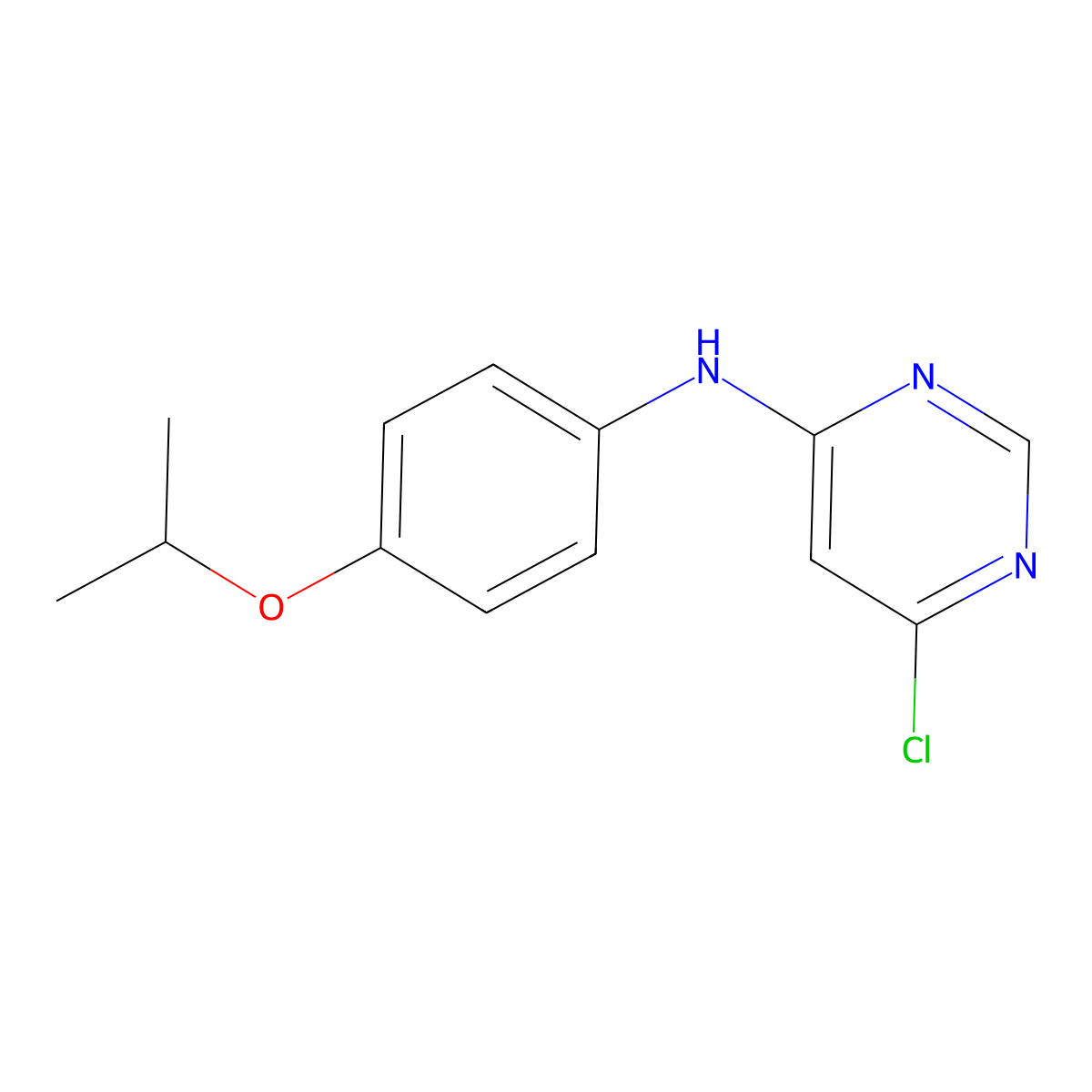 6-chloro-N-(4-isopropoxyphenyl)pyrimidin-4-amine molecular structure, CAS 1242241-02-6