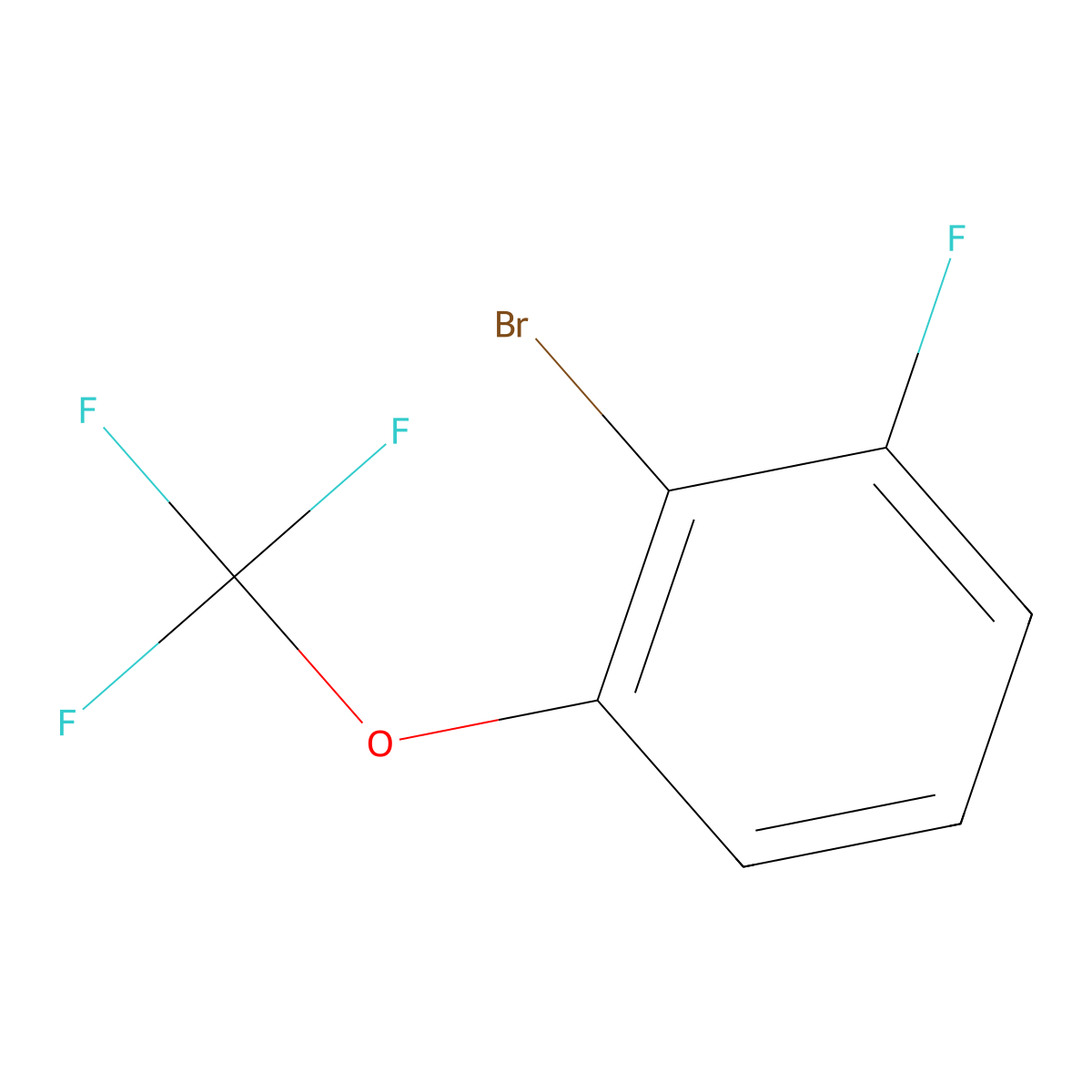 2-Bromo-1-fluoro-3-(trifluoromethoxy)benzene molecular structure, CAS 1242249-84-8