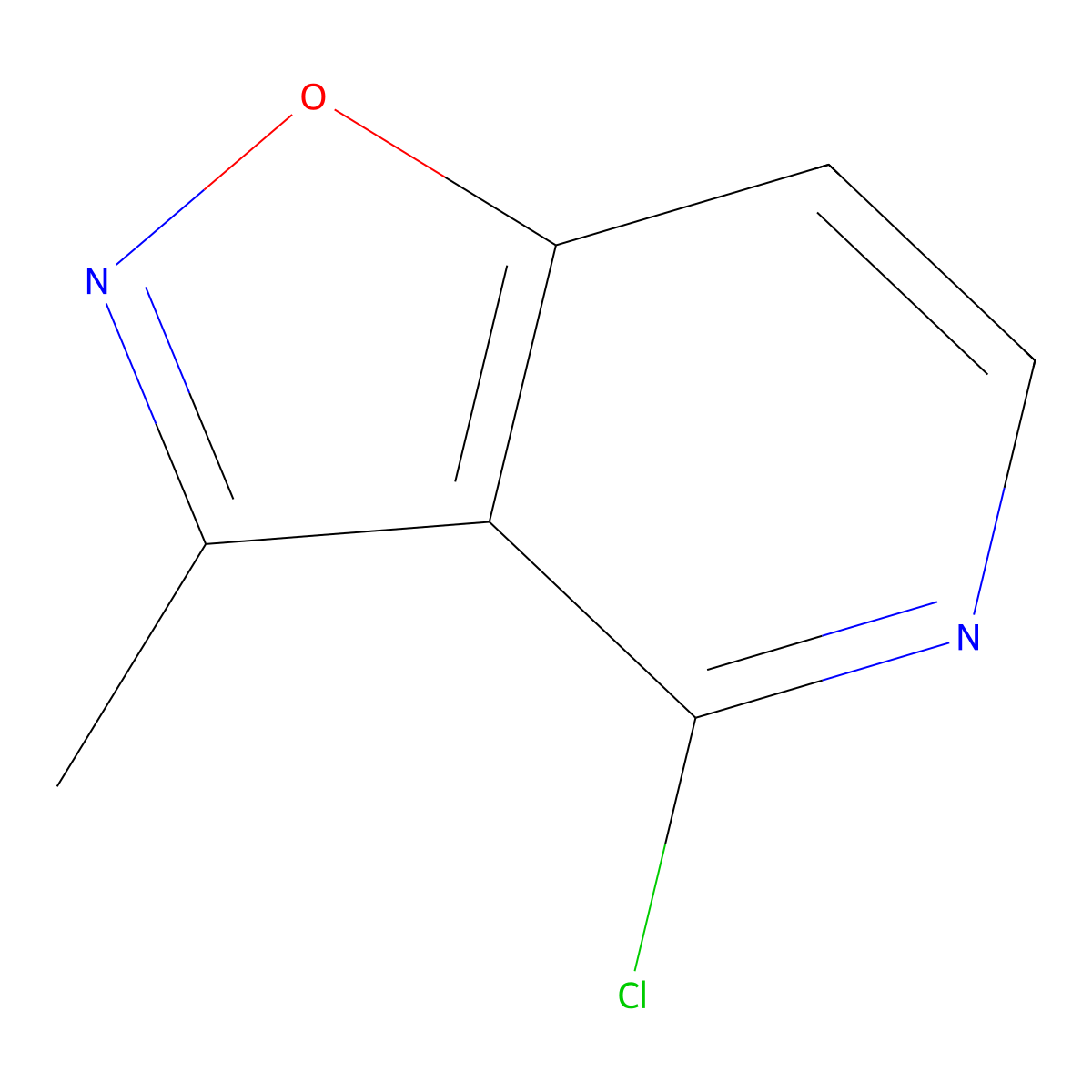 4-Chloro-3-methyl-(1,2)oxazolo(4,5-c)pyridine molecular structure, CAS 1242250-48-1