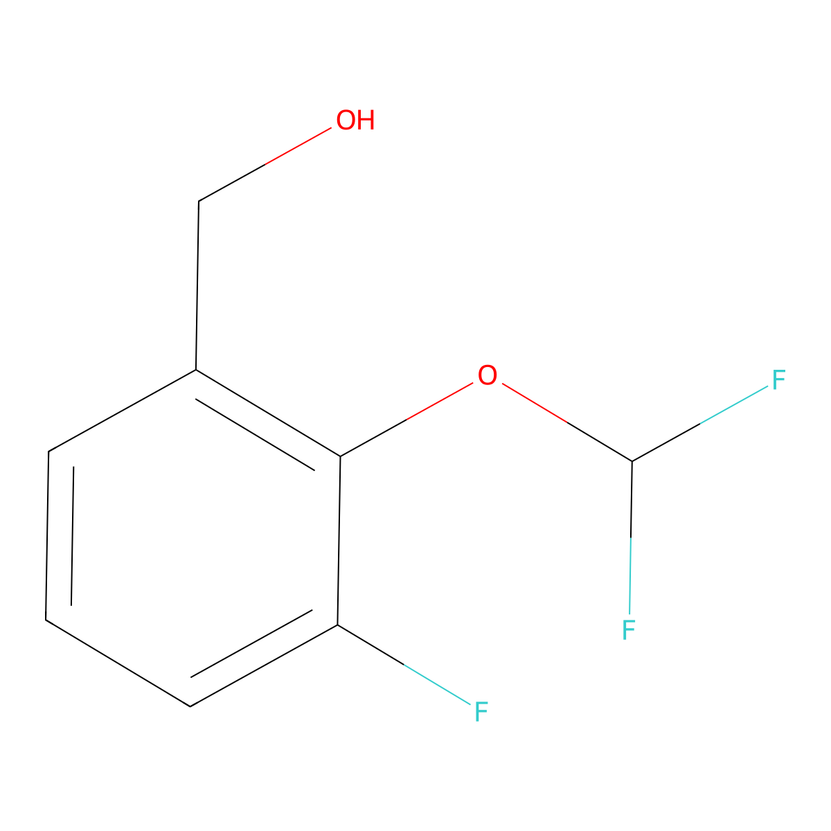 [2-(Difluoromethoxy)-3-fluorophenyl]methanol molecular structure, CAS 1242257-84-6