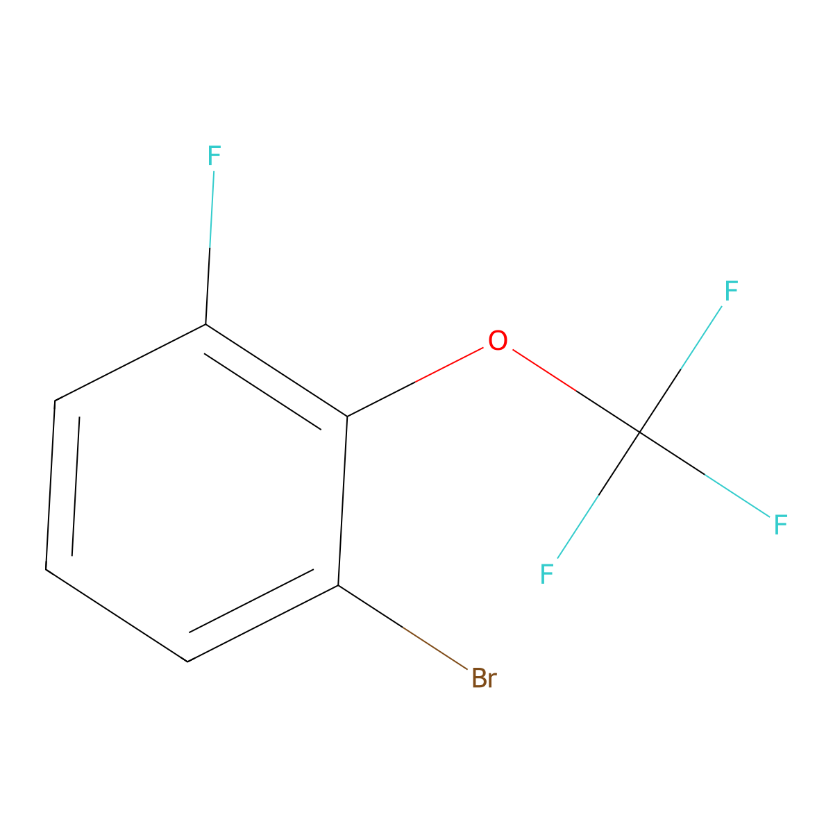 1-Bromo-3-fluoro-2-(trifluoromethoxy)benzene molecular structure, CAS 1242258-31-6