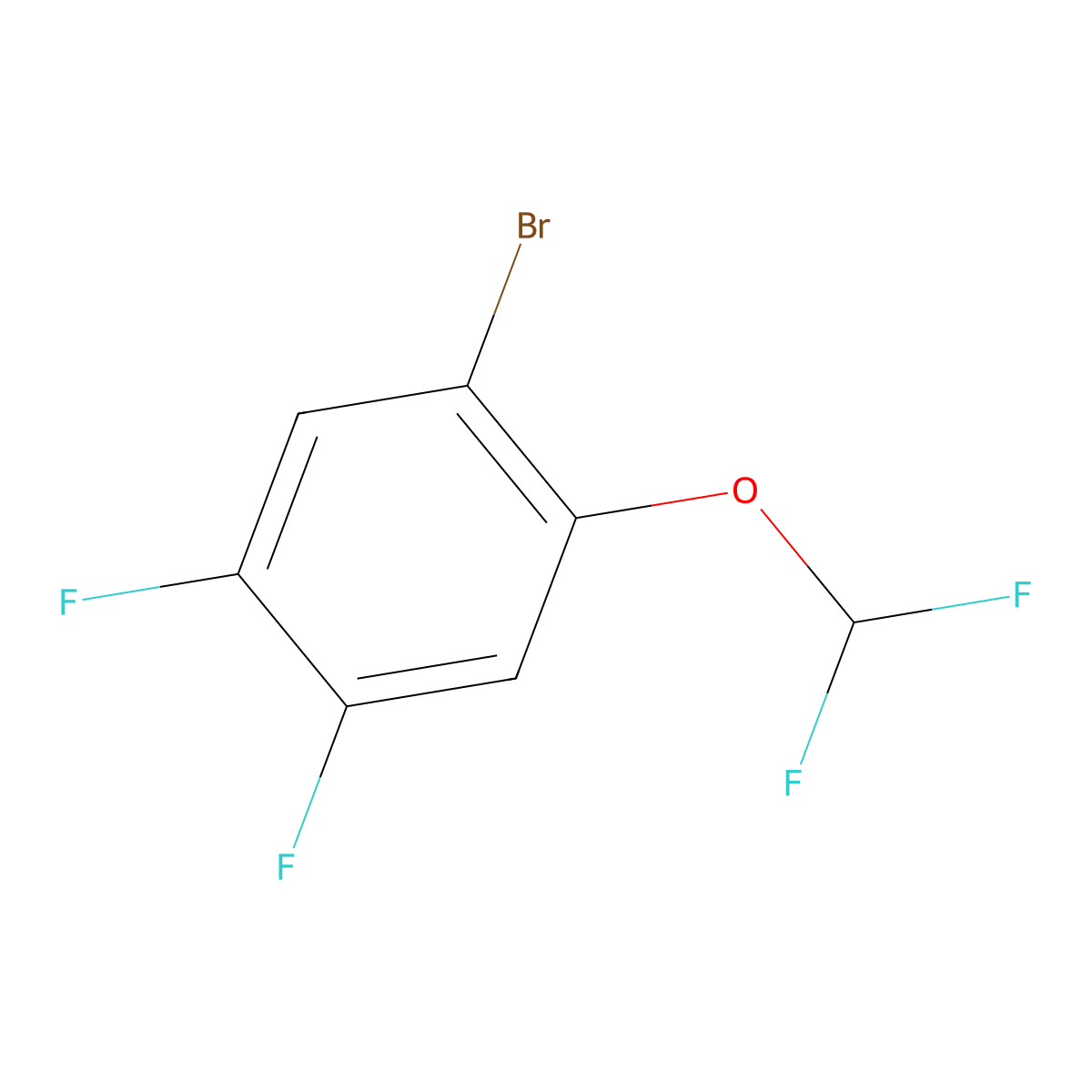 1-Bromo-2-(difluoromethoxy)-4,5-difluorobenzene molecular structure, CAS 1242258-46-3
