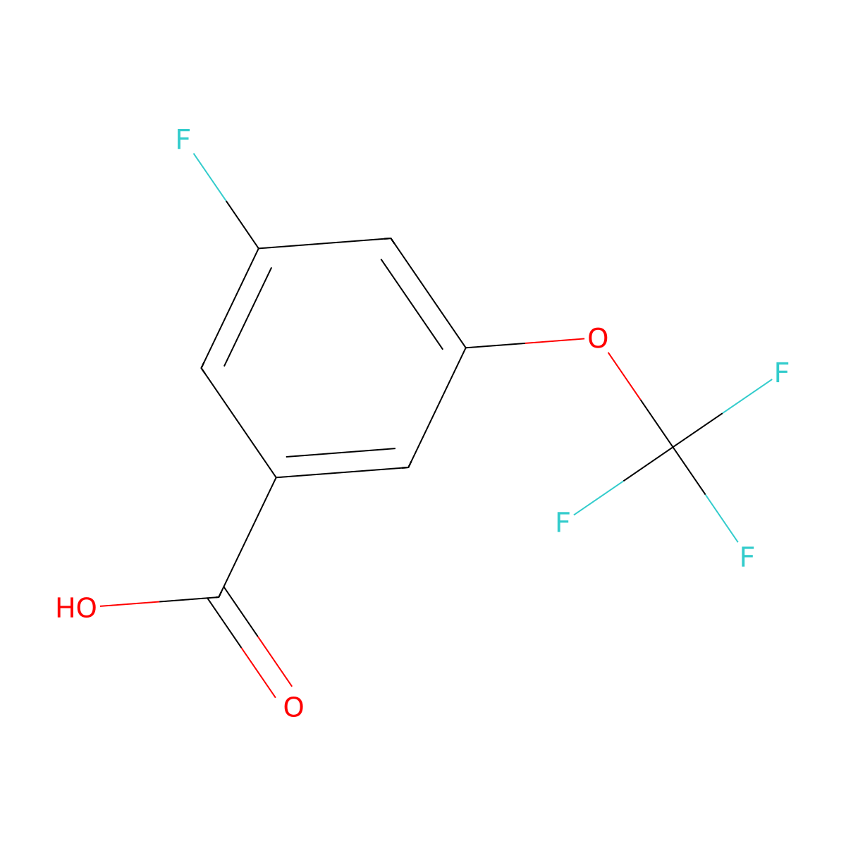 3-Fluoro-5-(trifluoromethoxy)benzoic acid molecular structure, CAS 1242258-49-6