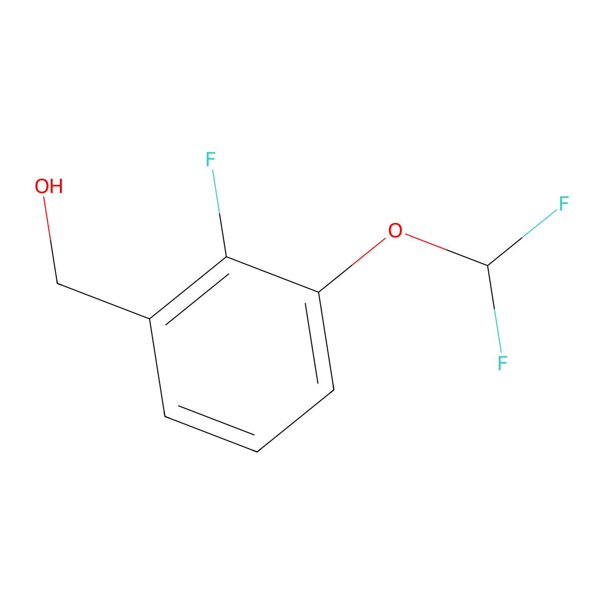 [3-(Difluoromethoxy)-2-fluorophenyl]methanol molecular structure, CAS 1242258-64-5
