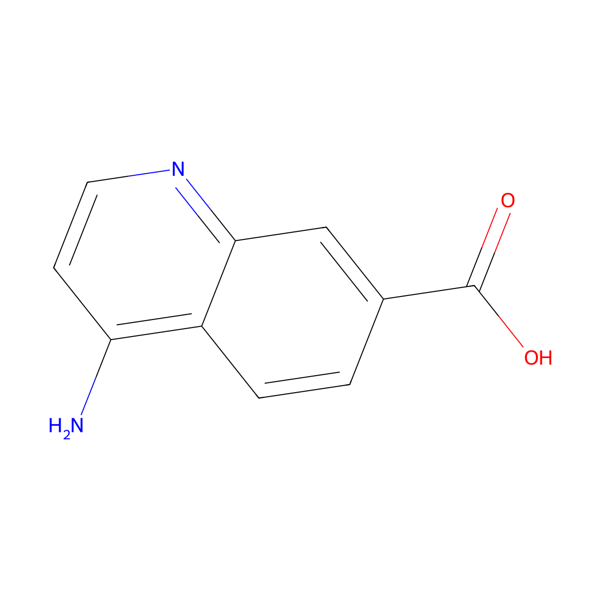 4-Aminoquinoline-7-carboxylic acid molecular structure, CAS 1242260-87-2