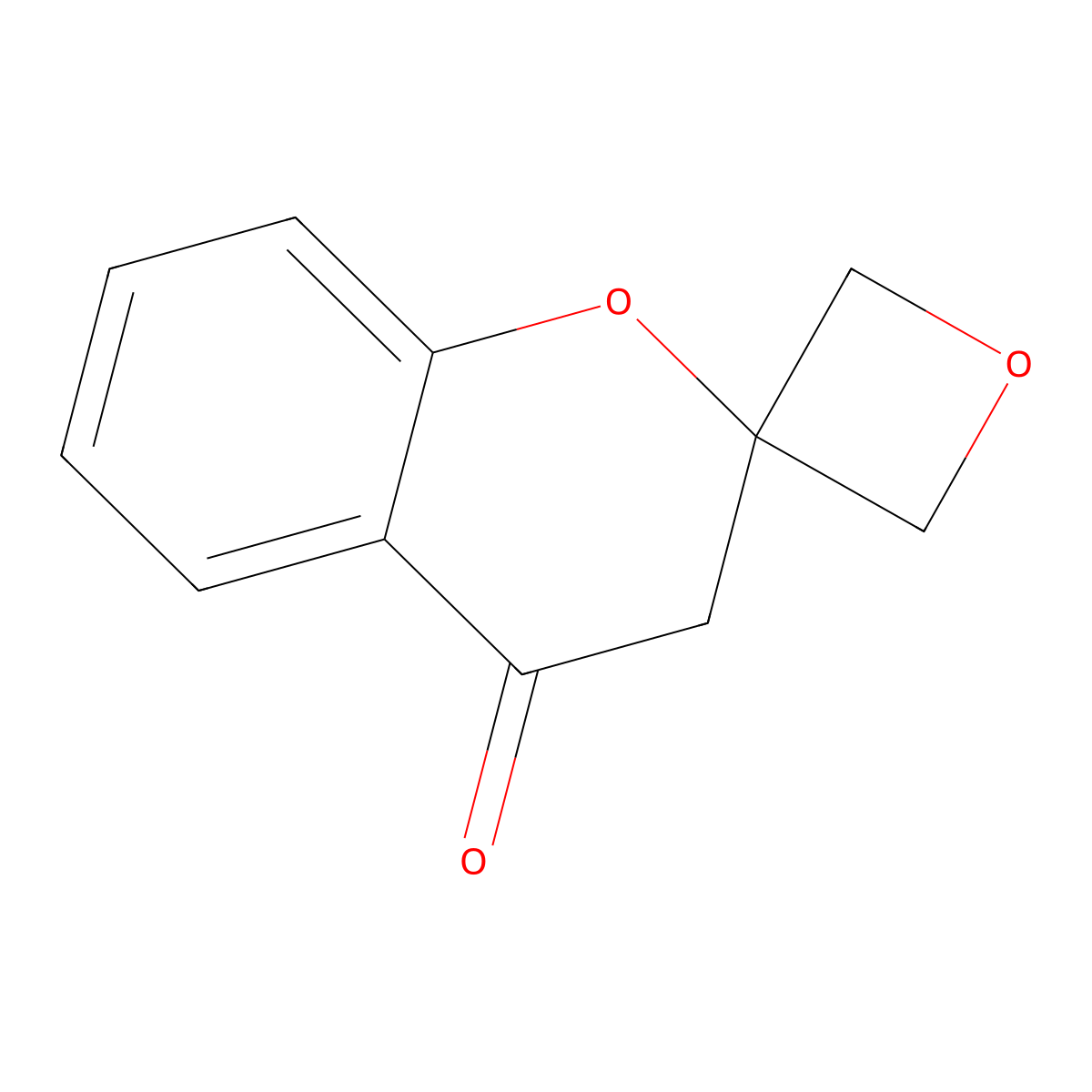 Spiro[chromane-2,3'-oxetan]-4-one molecular structure, CAS 1242267-68-0