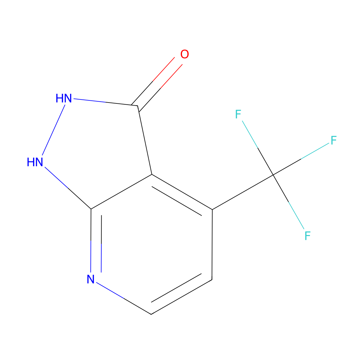 4-(trifluoromethyl)-1H,2H,3H-pyrazolo[3,4-b]pyridin-3-one molecular structure, CAS 1242267-84-0