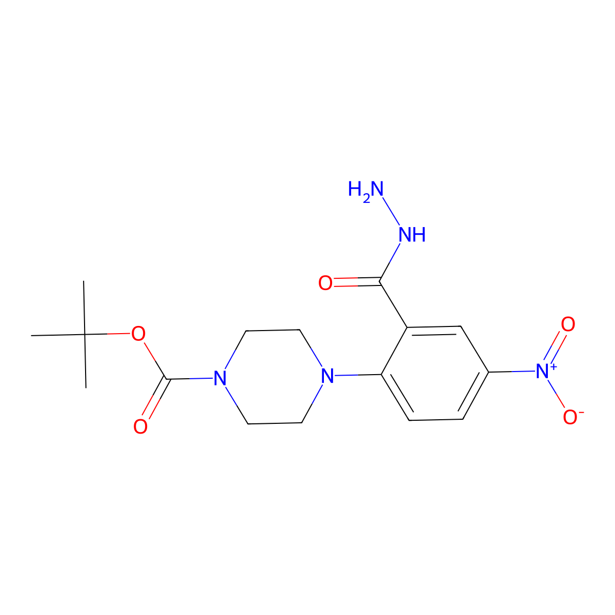 tert-Butyl 4-[2-(hydrazinecarbonyl)-4-nitrophenyl]piperazine-1-carboxylate molecular structure, CAS 1242267-89-5