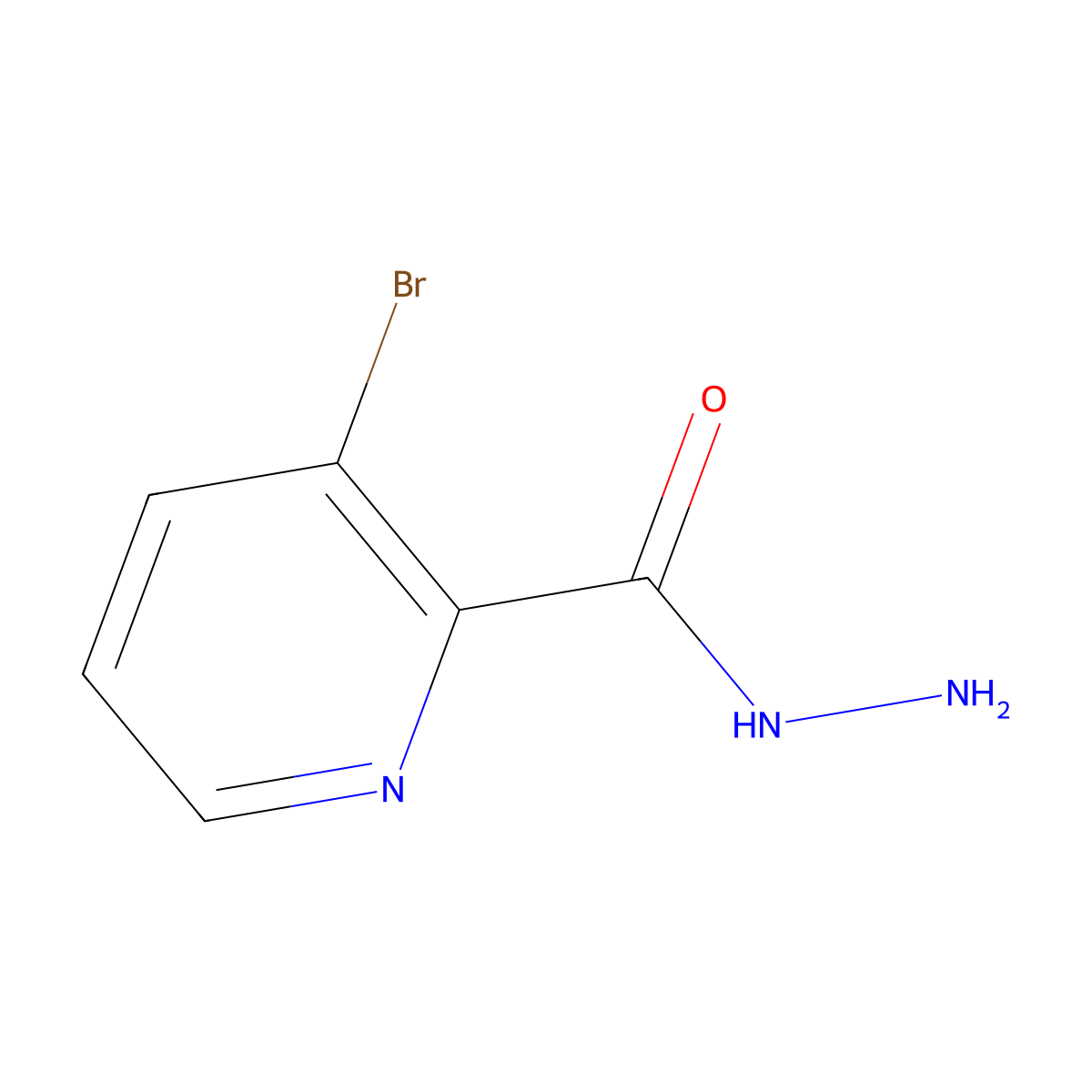 3-Bromo-2-pyridinecarbohydrazide molecular structure, CAS 1242267-92-0