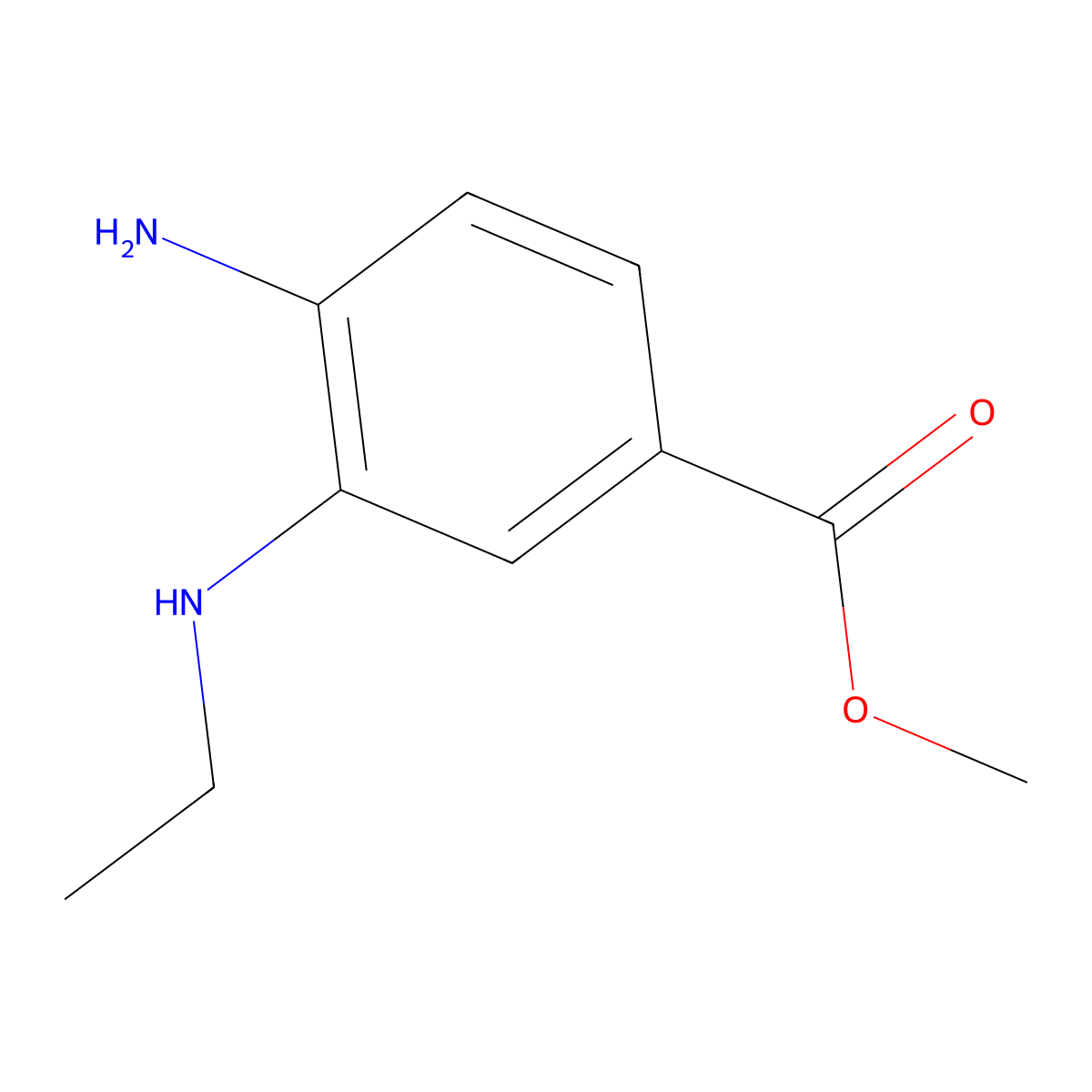 Methyl 4-amino-3-(ethylamino)benzoate molecular structure, CAS 1242268-09-2