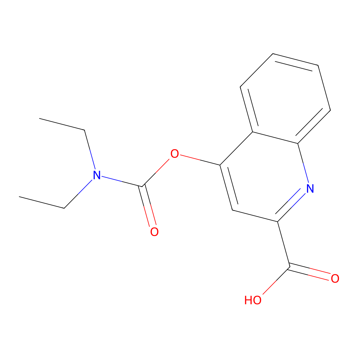 4-[(Diethylcarbamoyl)oxy]quinoline-2-carboxylic acid molecular structure, CAS 1242268-12-7