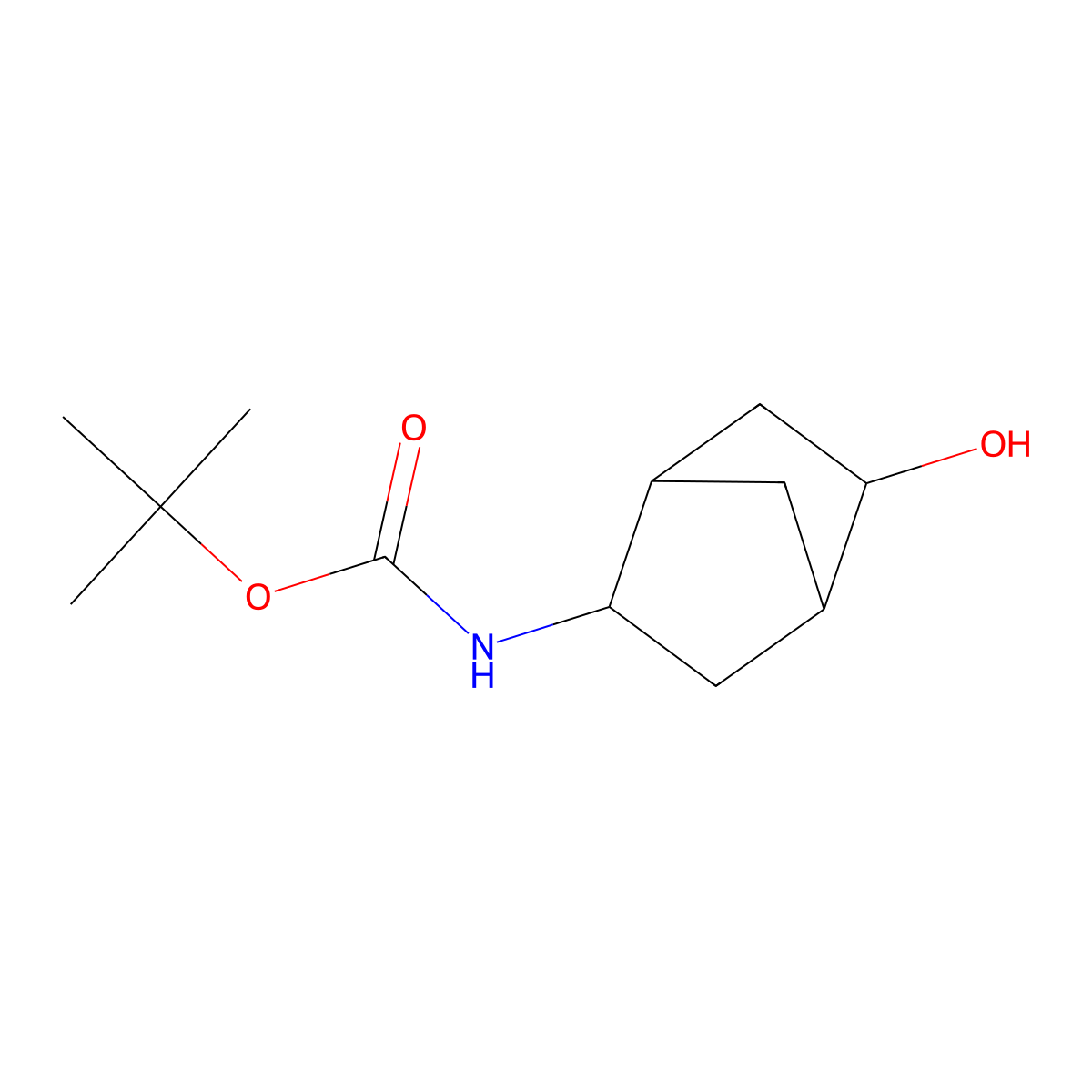 tert-butyl N-(5-hydroxybicyclo(2.2.1)heptan-2-yl)carbamate molecular structure, CAS 1242273-72-8
