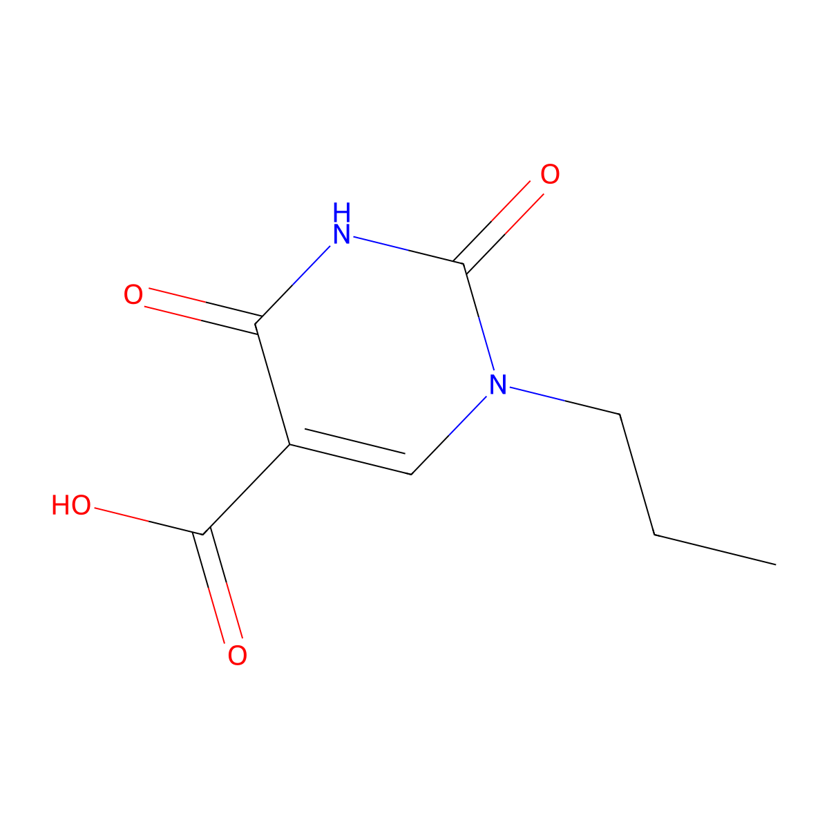 2,4-Dioxo-1-propyl-1,2,3,4-tetrahydropyrimidine-5-carboxylic acid molecular structure, CAS 1242282-11-6