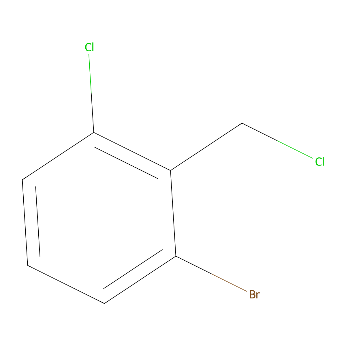1-Bromo-3-chloro-2-(chloromethyl)benzene molecular structure, CAS 1242284-61-2