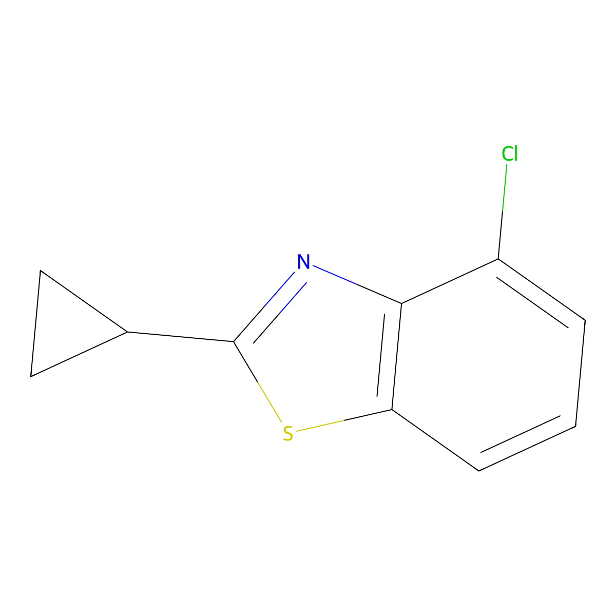 4-Chloro-2-cyclopropyl-1,3-benzothiazole molecular structure, CAS 1242286-57-2