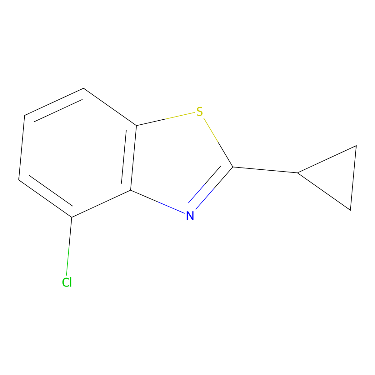 4-Chloro-2-cyclopropyl-1,3-benzothiazole molecular structure, CAS 1242286-57-2